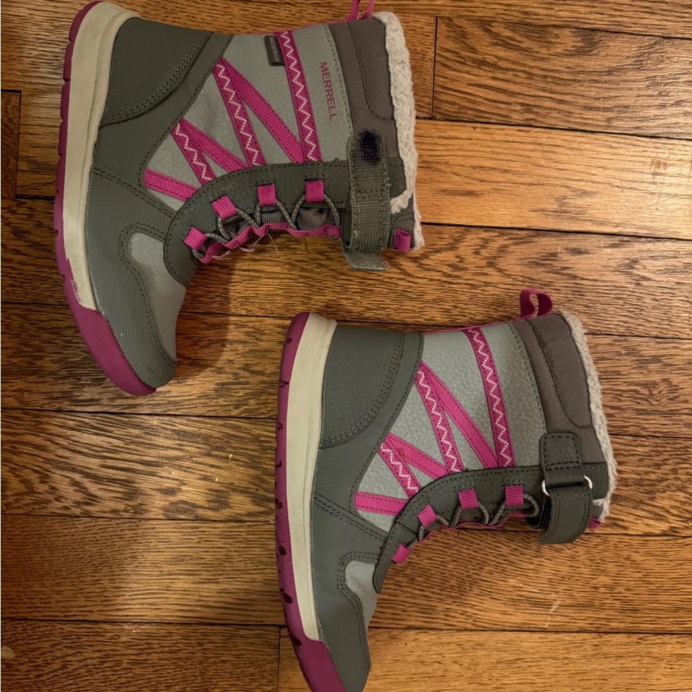 Merrell Kids Green and Pink Boots